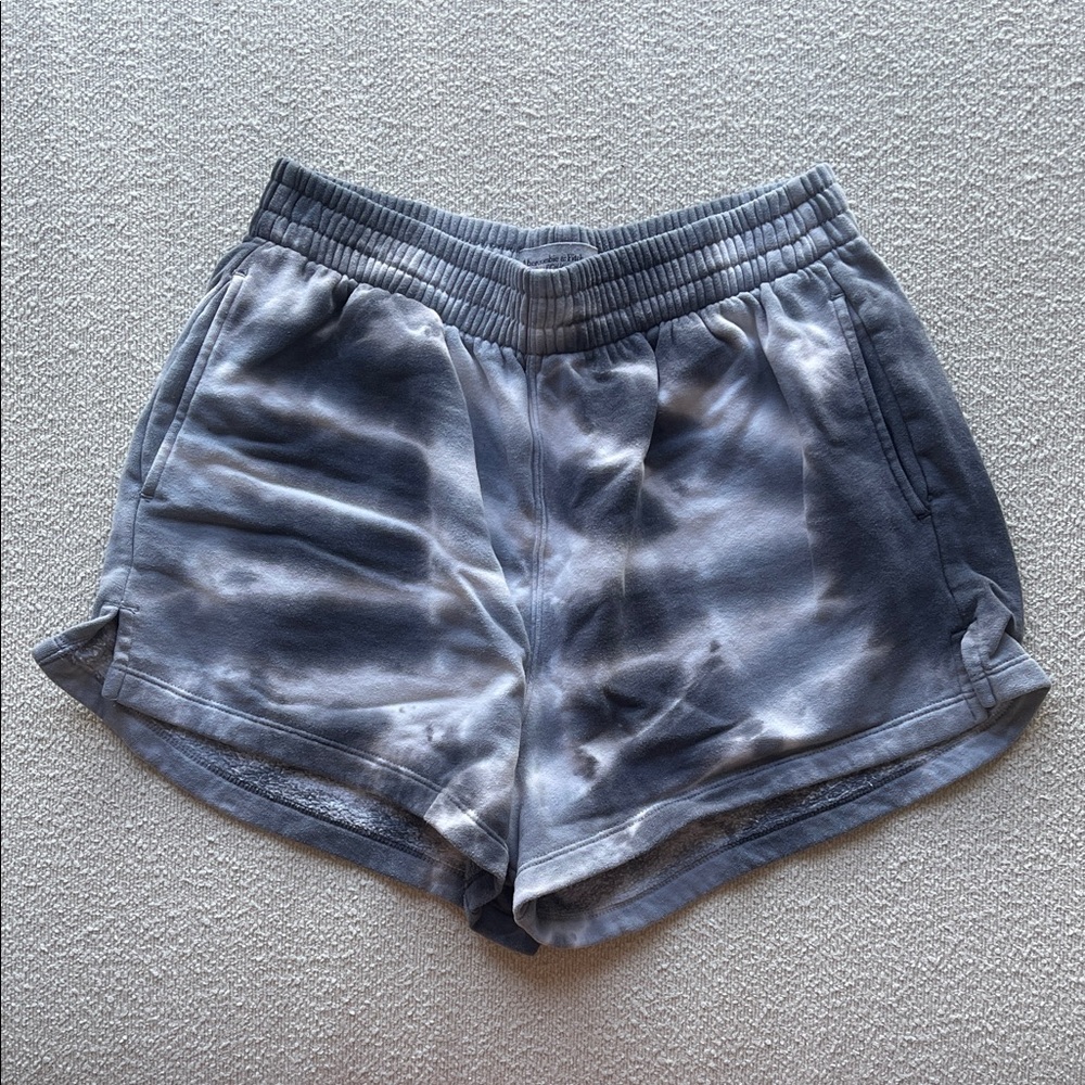 Abercrombie & Fitch Women's Blue Tie-Dye Sweat Shorts